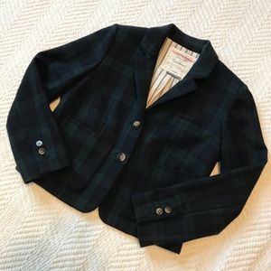 Anthropologie plaid blazer